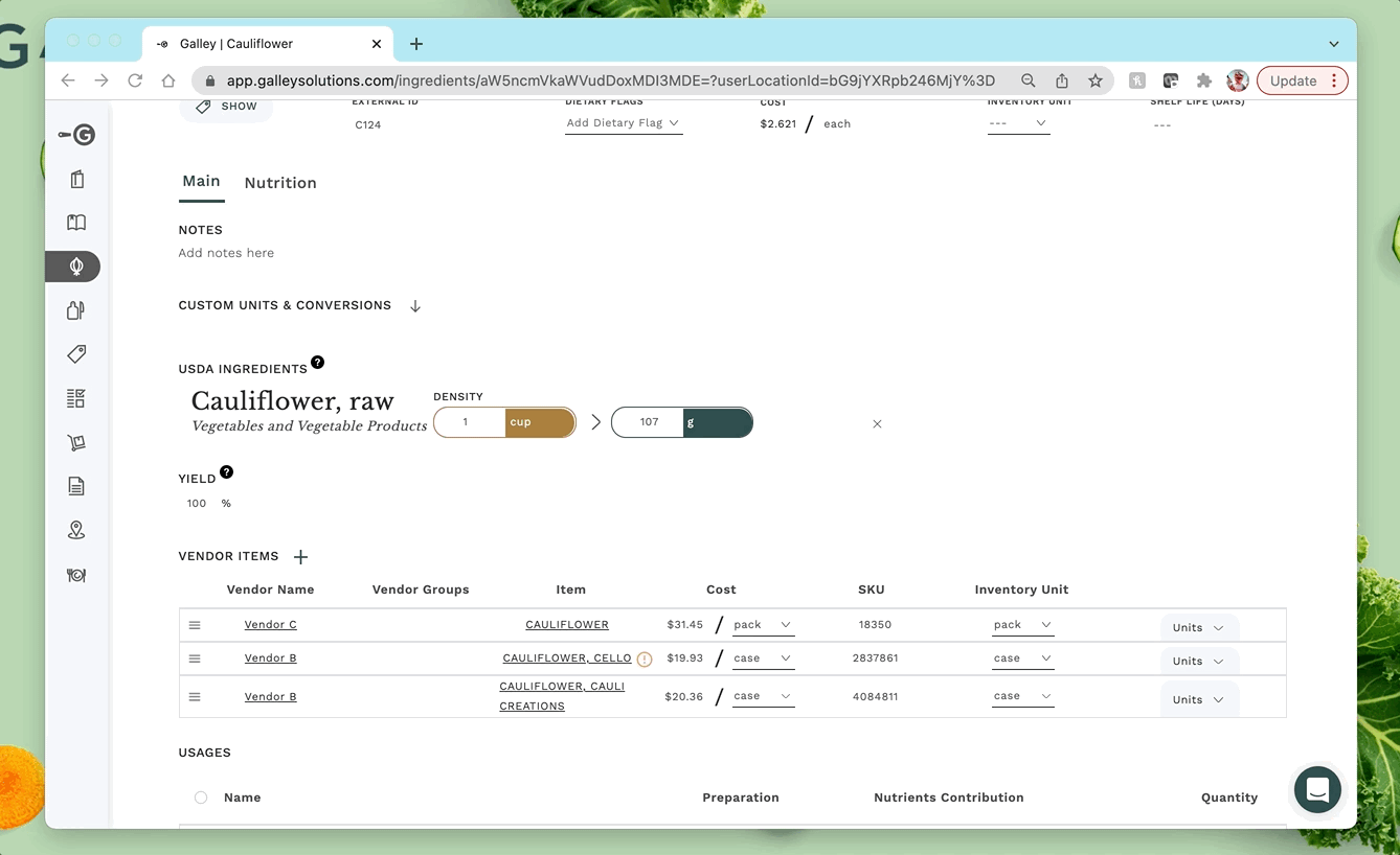how-do-i-link-vendor-items-with-ingredients